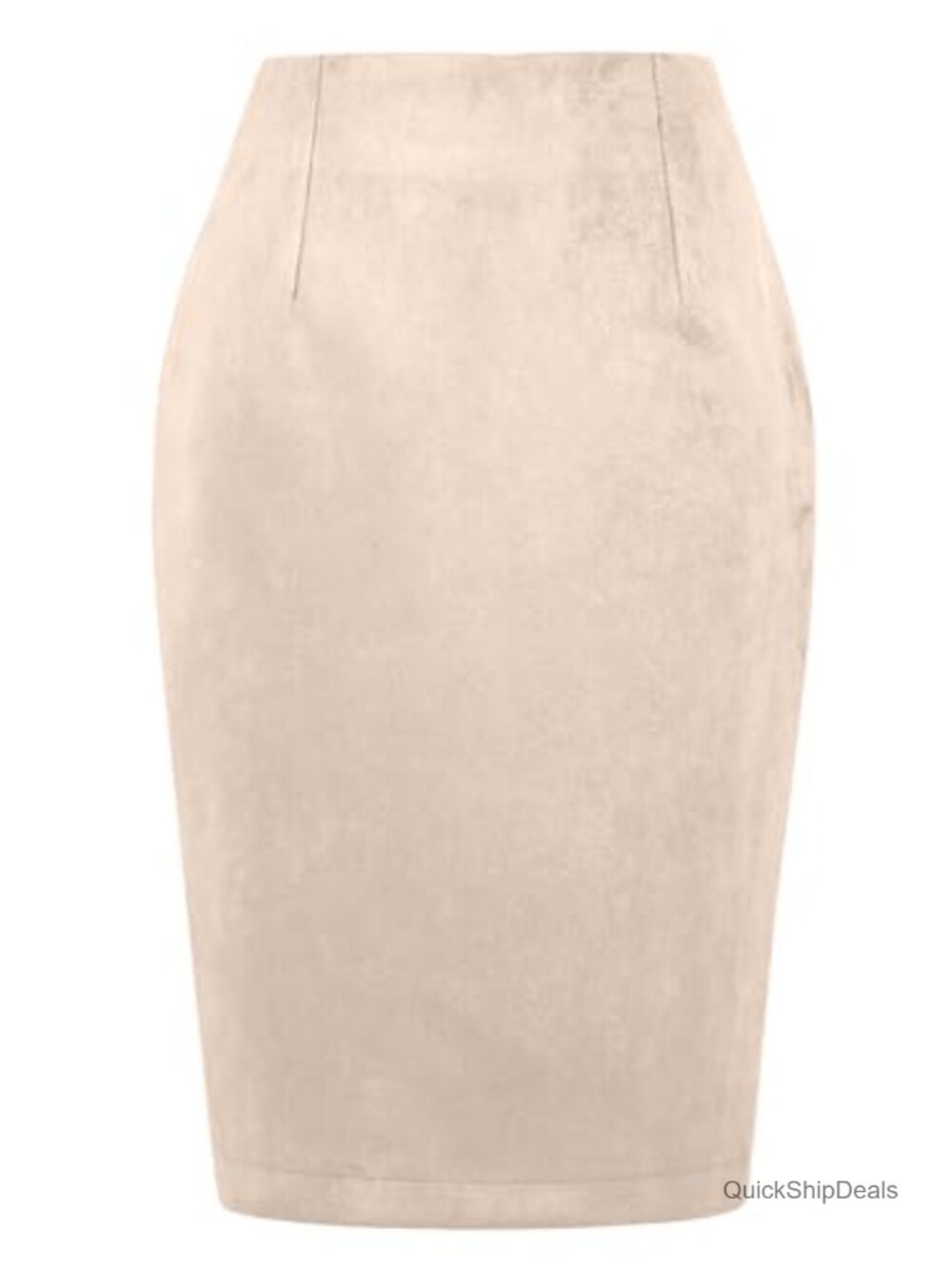 Suede Mini Skirt High Waisted Slit Pencil Bodycon Office Work Skirt